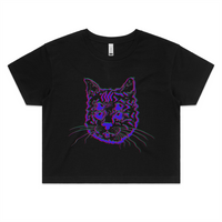 Trippy Cat crop top