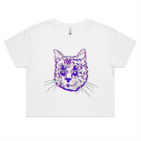 Trippy Cat crop top